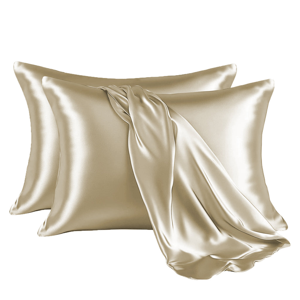 pillowcase, a pair of silk pillowcases, a pair of silk satin double American pillowcases