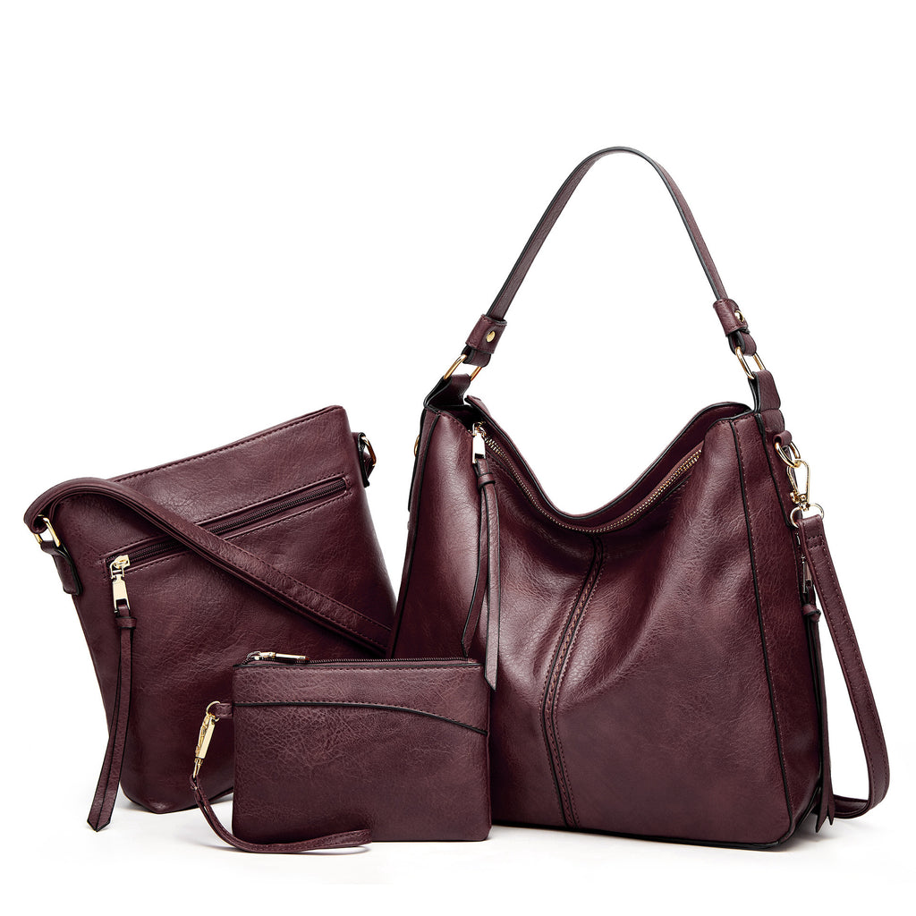 Soft leather large-capacity women's bag, tote bun mother bag