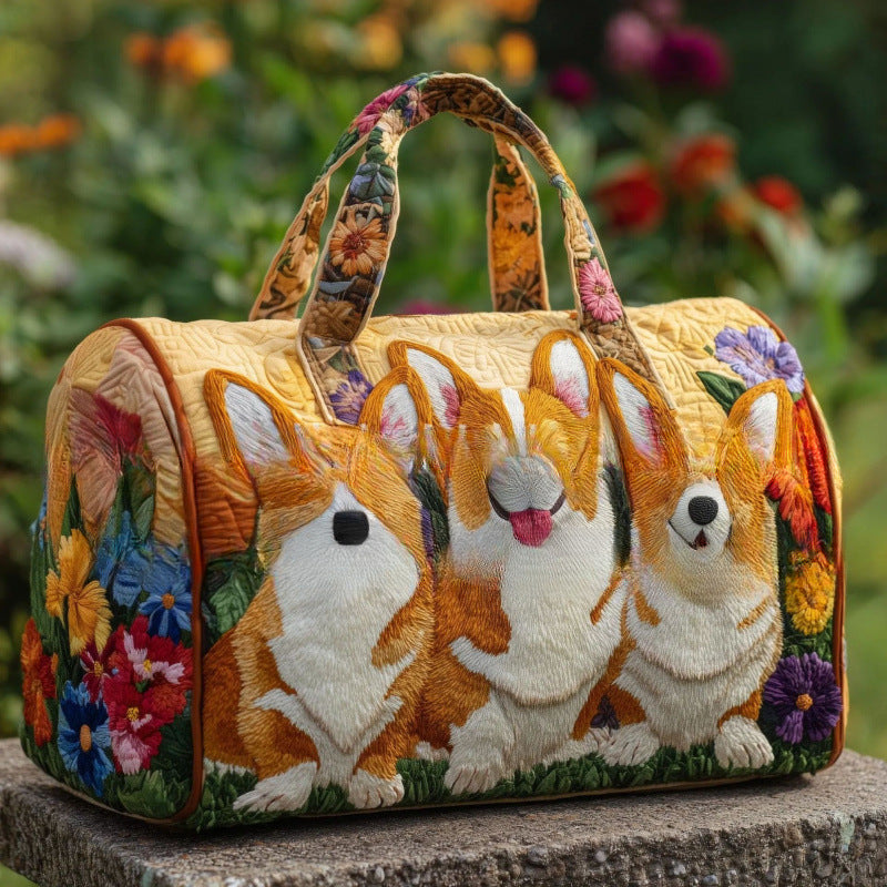 Large-capacity pet travel bags for dogs and cats, digital printed zipper travel bags