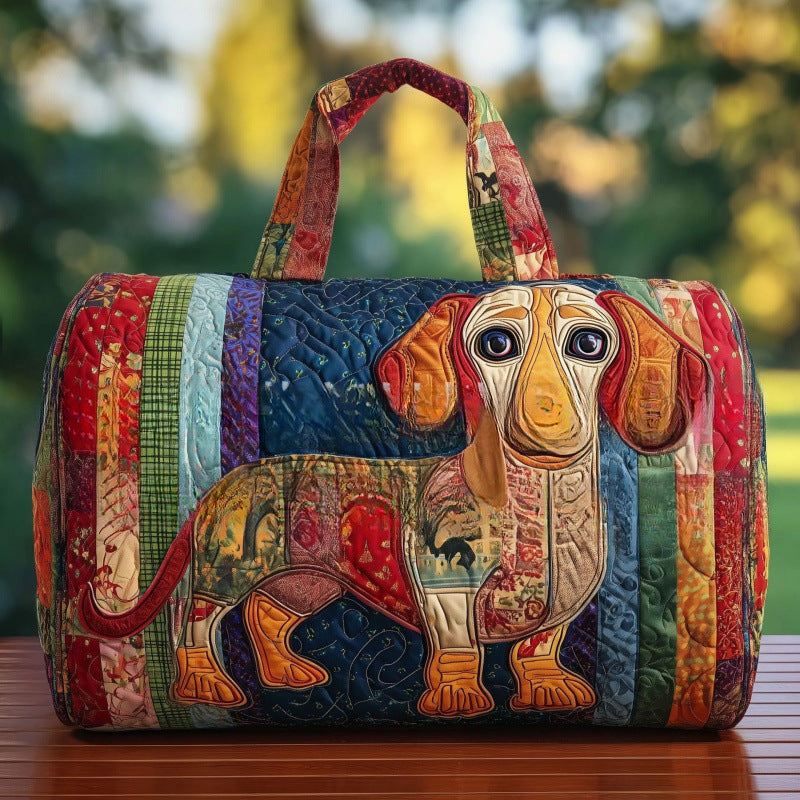 Large-capacity pet travel bags for dogs and cats, digital printed zipper travel bags