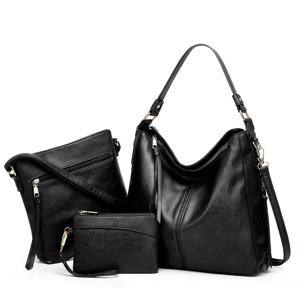 Soft leather large-capacity women's bag, tote bun mother bag