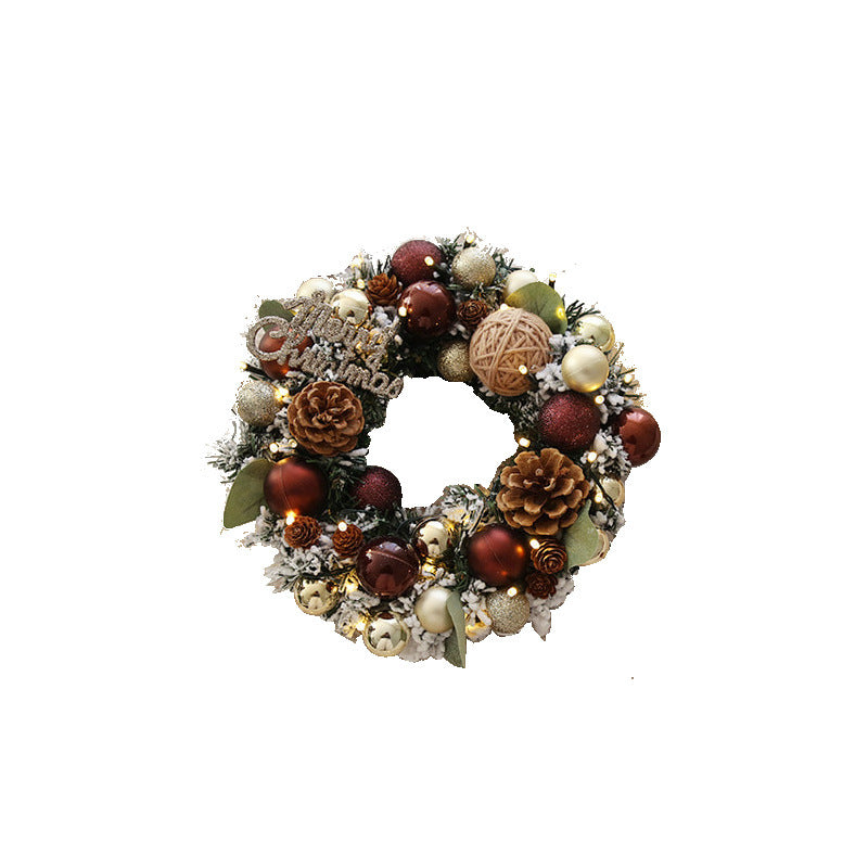 Christmas Wreath Decorations Creative Hanging Ornaments for Christmas Tree, Home Holiday Atmosphere Decoration