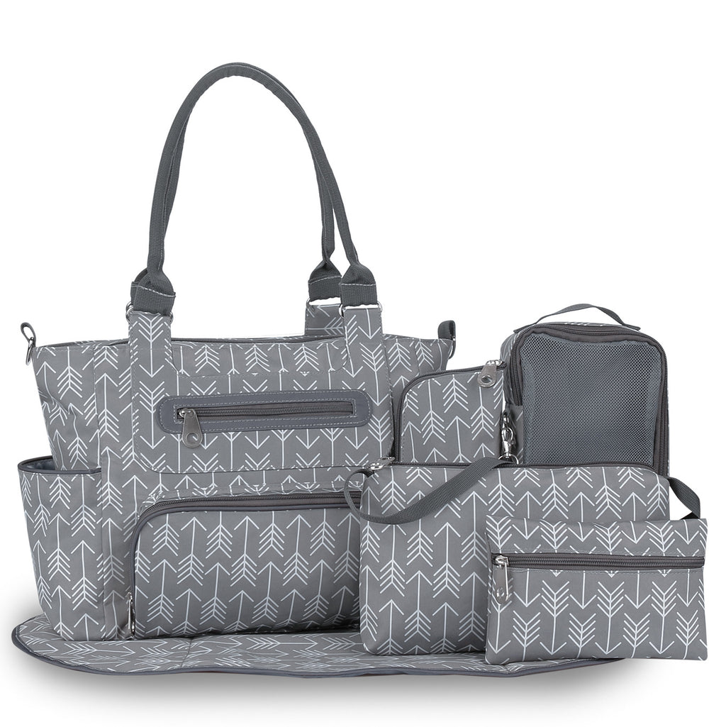 8 Piece Diaper Bag Set with ulated Bottle Pockets