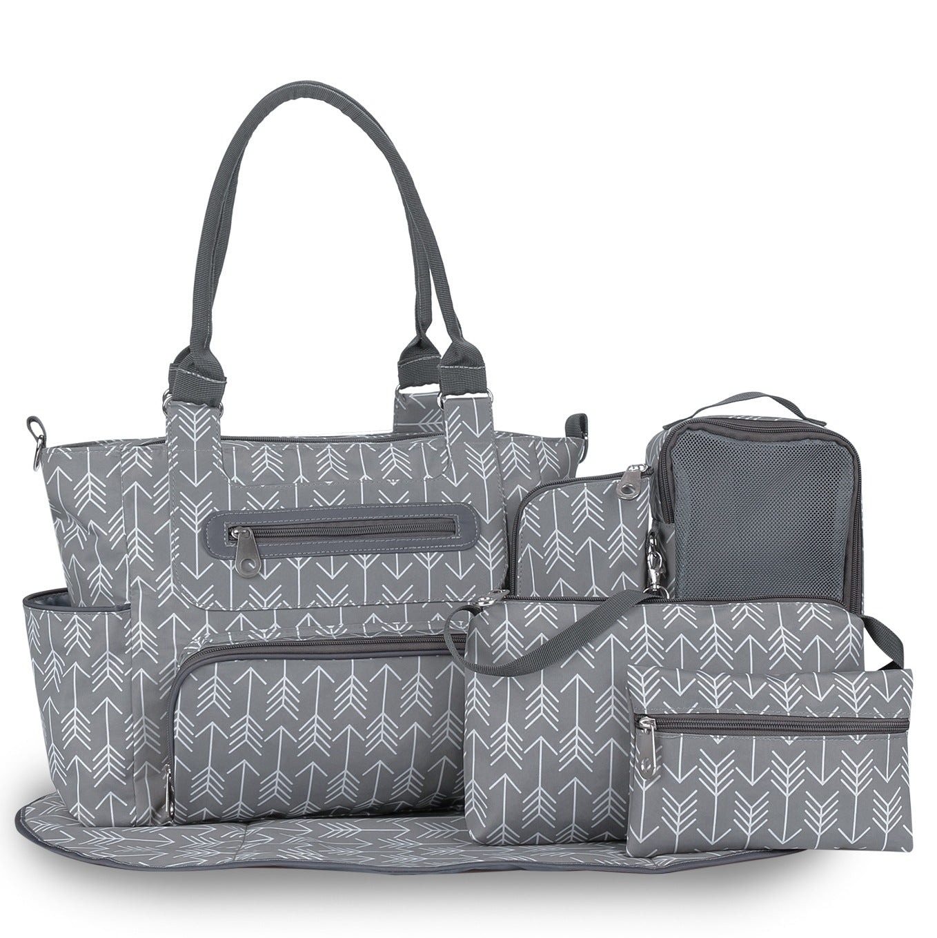 8 Piece Diaper Bag Set with ulated Bottle Pockets