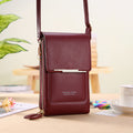 Touchscreen mobile phone bag for women, a all crossbody bag for holding mobile phones, vertical wallet