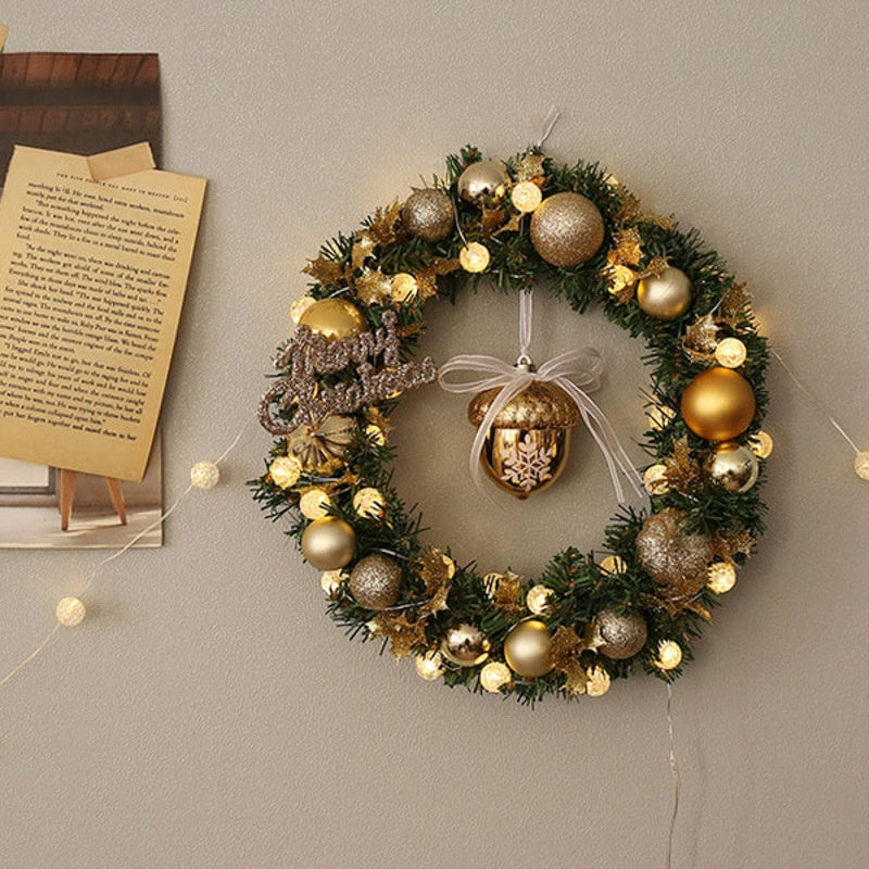 Christmas Wreath Decorations Creative Hanging Ornaments for Christmas Tree, Home Holiday Atmosphere Decoration