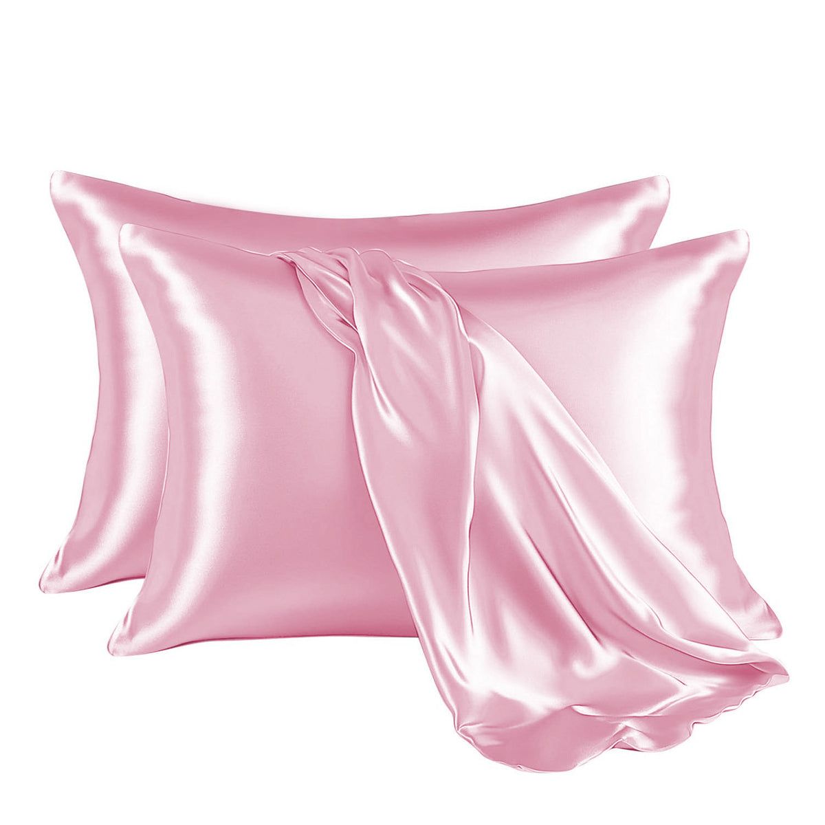 pillowcase, a pair of silk pillowcases, a pair of silk satin double American pillowcases