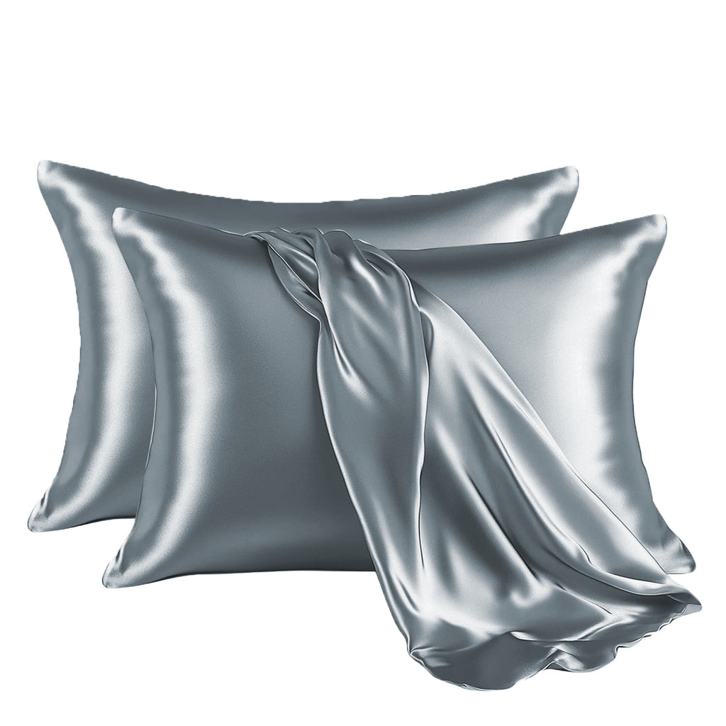 pillowcase, a pair of silk pillowcases, a pair of silk satin double American pillowcases