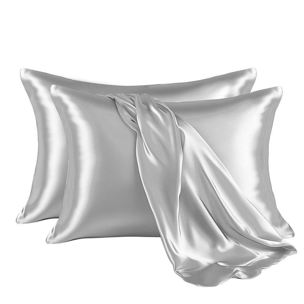 pillowcase, a pair of silk pillowcases, a pair of silk satin double American pillowcases