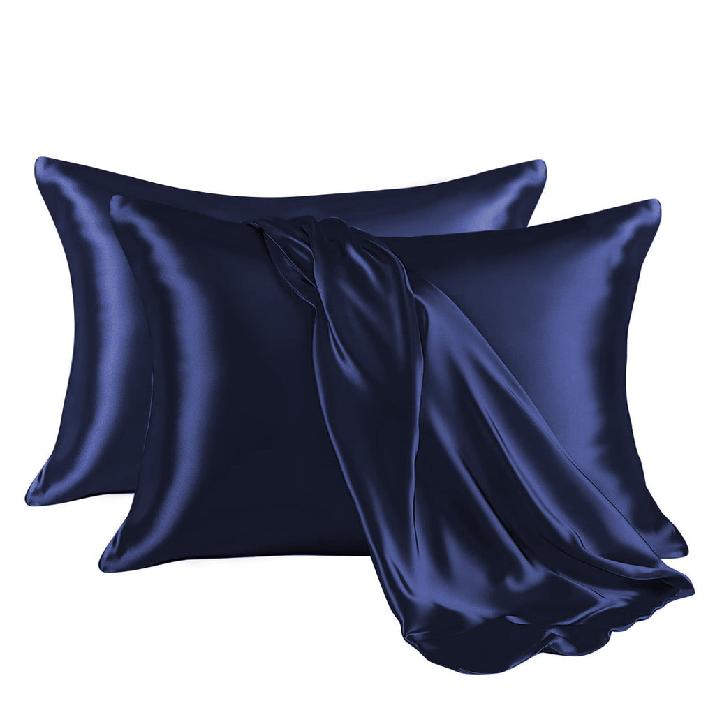 pillowcase, a pair of silk pillowcases, a pair of silk satin double American pillowcases