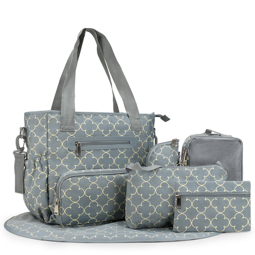 8 Piece Diaper Bag Set with ulated Bottle Pockets
