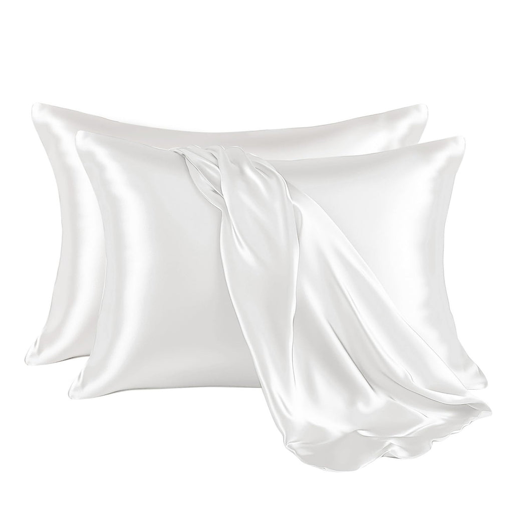 pillowcase, a pair of silk pillowcases, a pair of silk satin double American pillowcases