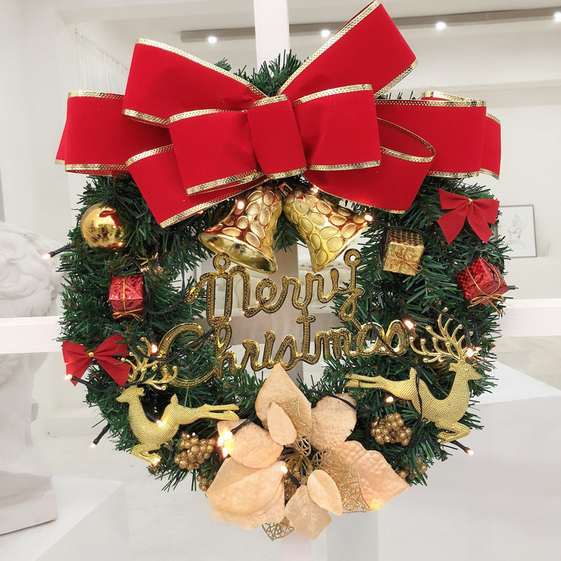 Christmas Wreath Decorations Creative Hanging Ornaments for Christmas Tree, Home Holiday Atmosphere Decoration