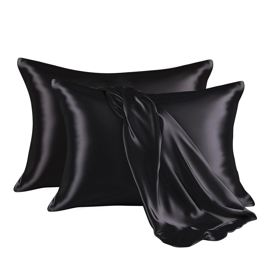 pillowcase, a pair of silk pillowcases, a pair of silk satin double American pillowcases