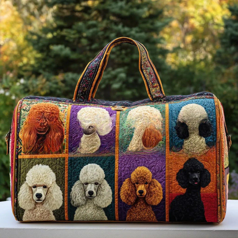 Large-capacity pet travel bags for dogs and cats, digital printed zipper travel bags