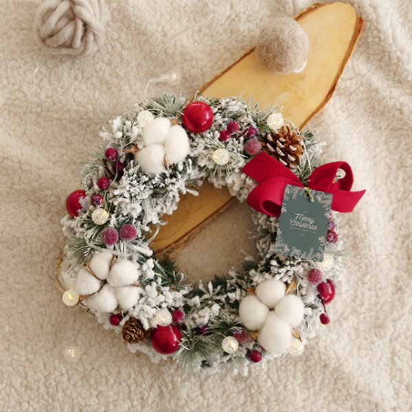 Christmas Wreath Decorations Creative Hanging Ornaments for Christmas Tree, Home Holiday Atmosphere Decoration