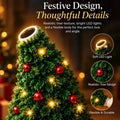 Christmas Projector Light – USB Powered Holiday Night Light with 6+ Patterns, Flexible Tree Lamp for Bedroom & Ceiling Decor