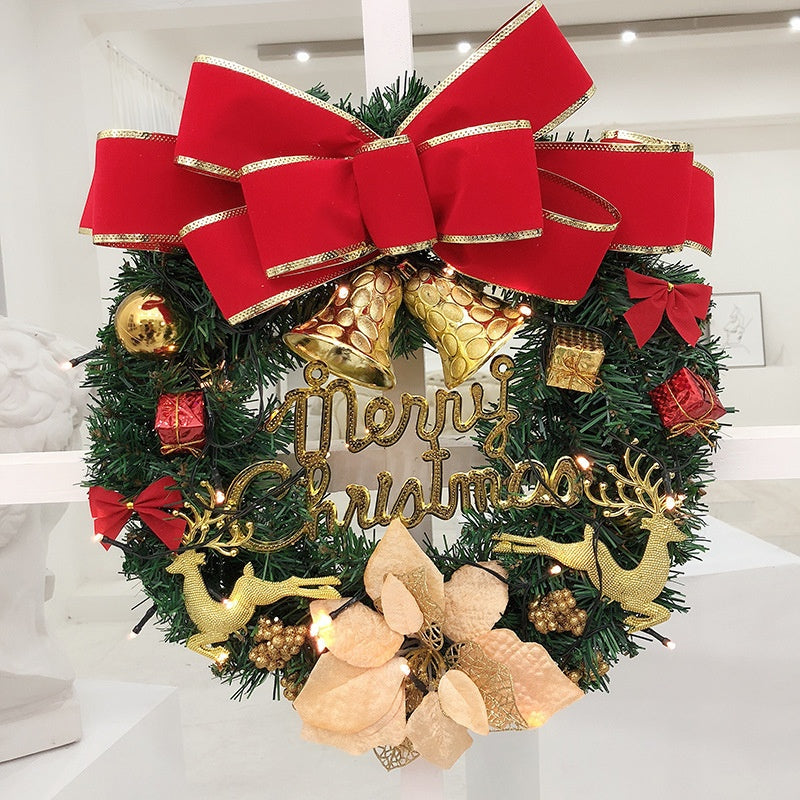 Christmas Wreath Decorations Creative Hanging Ornaments for Christmas Tree, Home Holiday Atmosphere Decoration