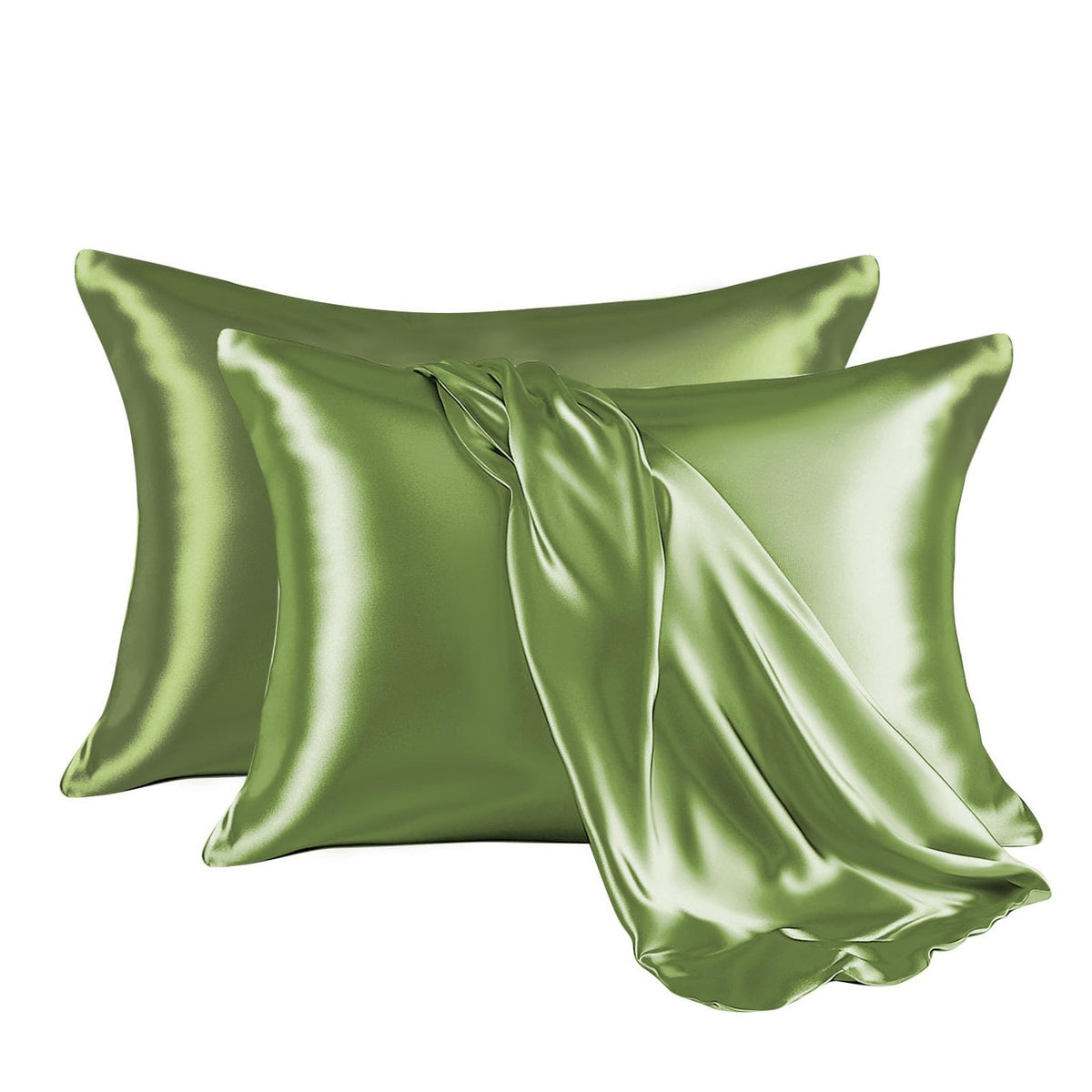 pillowcase, a pair of silk pillowcases, a pair of silk satin double American pillowcases