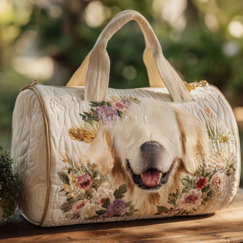 Large-capacity pet travel bags for dogs and cats, digital printed zipper travel bags