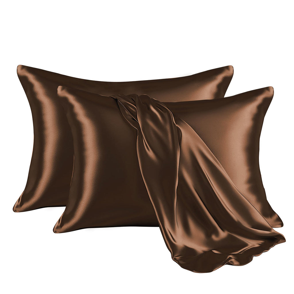 pillowcase, a pair of silk pillowcases, a pair of silk satin double American pillowcases