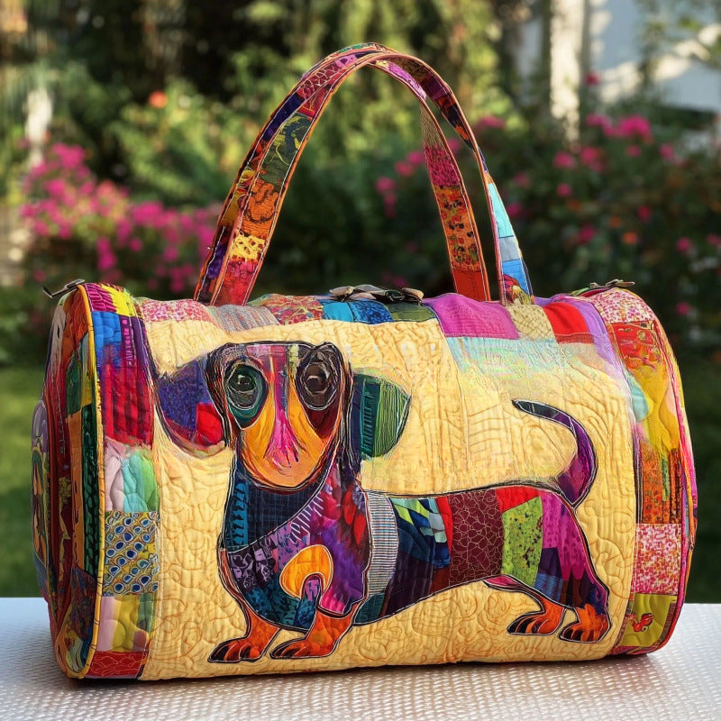 Large-capacity pet travel bags for dogs and cats, digital printed zipper travel bags