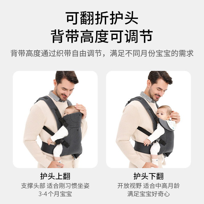 Baby carrier waist stool, infant hold, vertical hold, front hold, back carry bag, safety belt