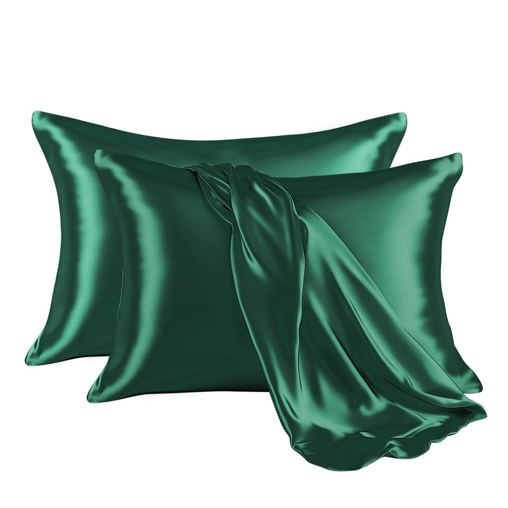 pillowcase, a pair of silk pillowcases, a pair of silk satin double American pillowcases